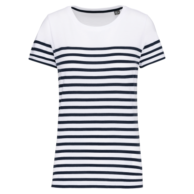 White / Navy Stripes