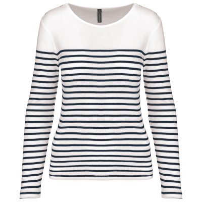 White / Navy Stripes