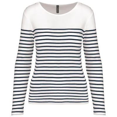 White / Navy Stripes