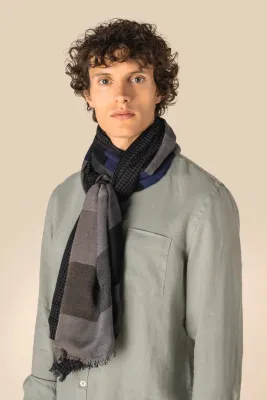 Blue Patchwork / Blue Checkerboard