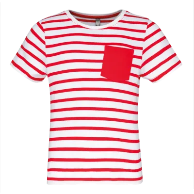 White / Red Stripe
