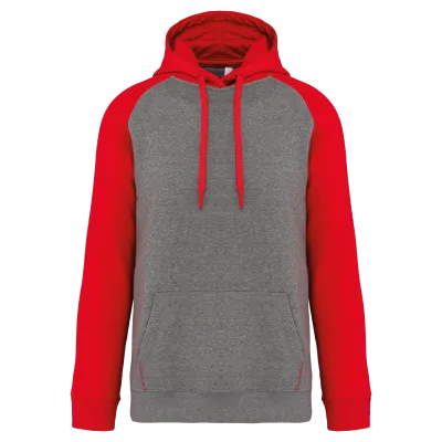 Grey Heather / Sporty Red