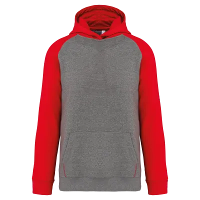 Grey Heather / Sporty Red