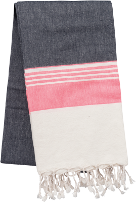 Dark Grey / Tropical Pink Stripe