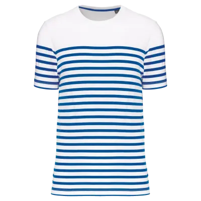 White / Royal Blue Stripe